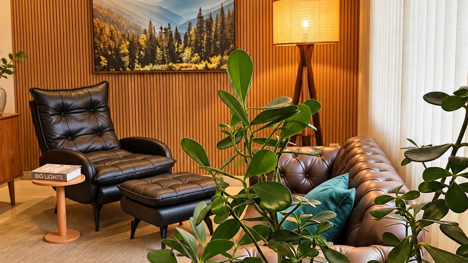 Sala de atendimento da RM Psicologia, em Lavras